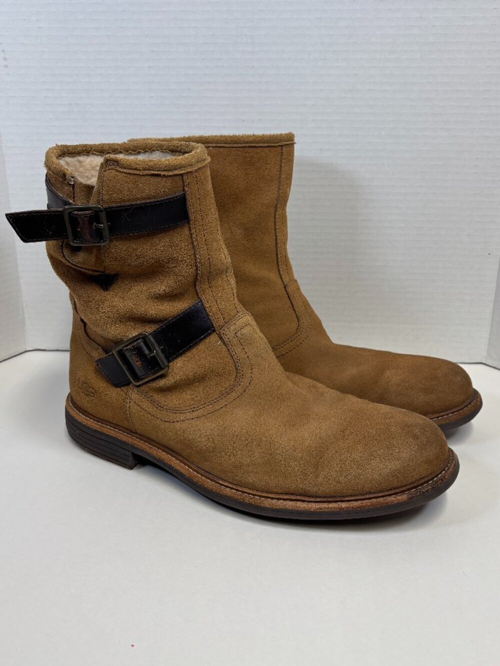 UGG Jaren Men's Brown Suede Leather Mid-Calf Boots S/N1017253 US Size 11